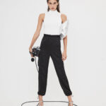 Bershka Satin cargo trousers