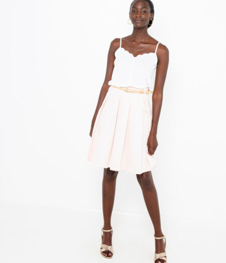 Jupe courte rose camaieu