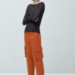 Pantalon en satin Mango