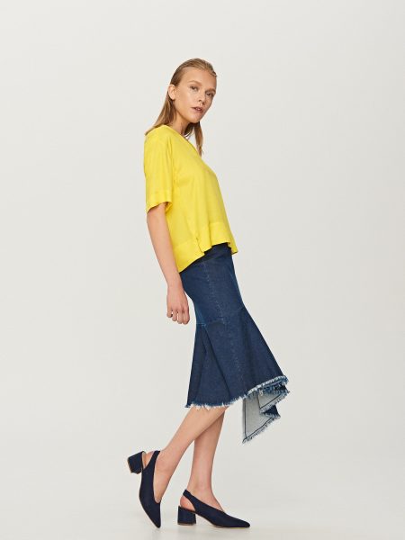 Jupe asymetrique effet jean reserved