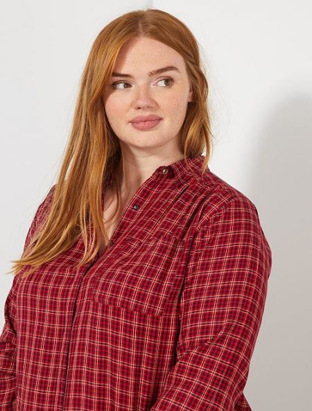 Chemise a carreaux rouge kiabi
